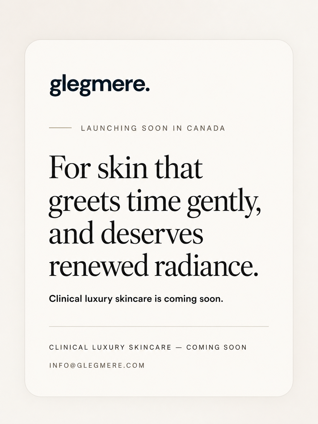 glegmere skincare coming soon